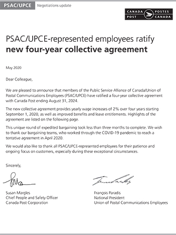 psac upce represented agreement ratify